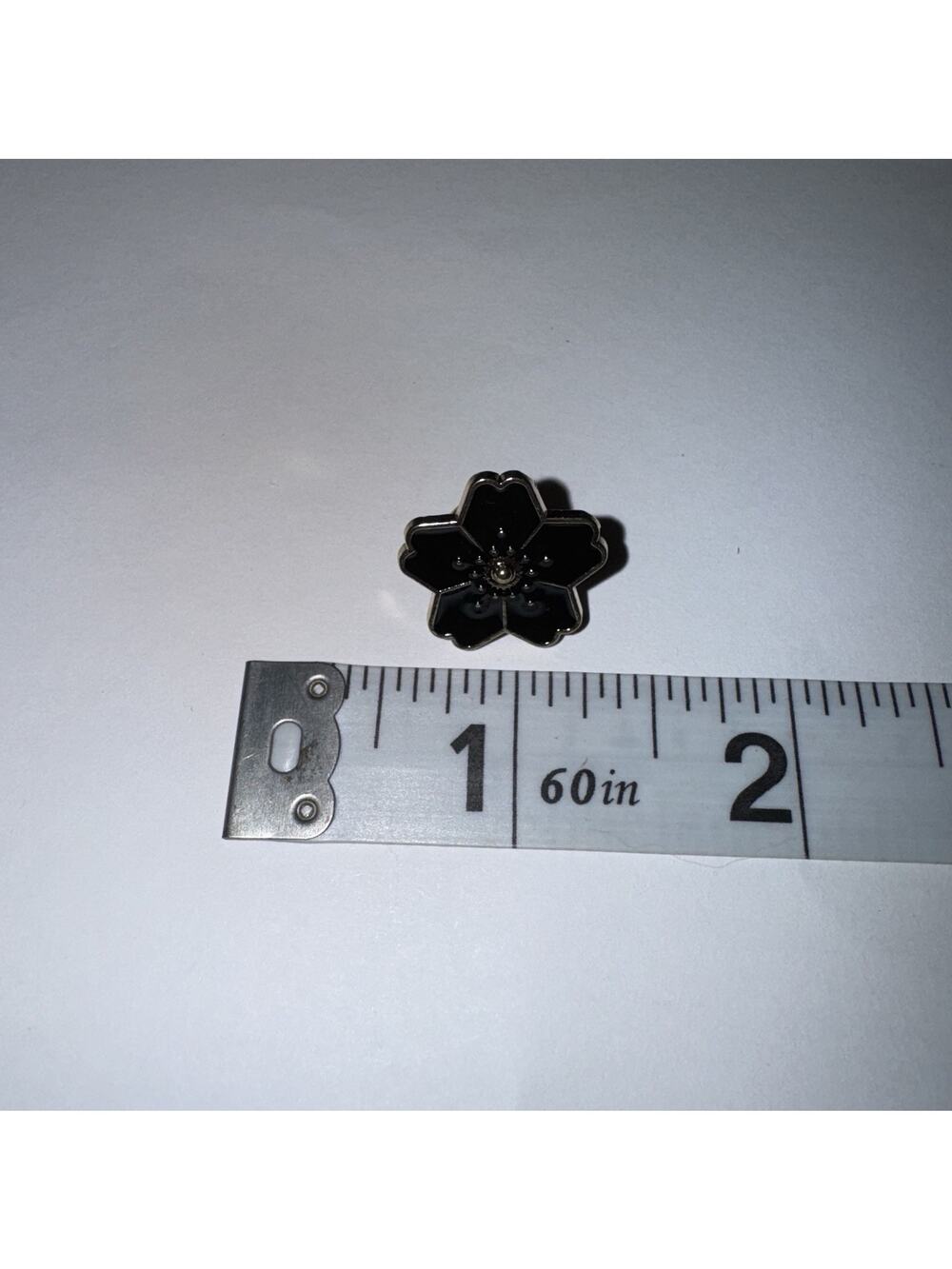Black Flower Pin Brooch